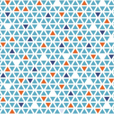 Mavi Turuncu Geometrik Küçük Üçgen Modeli. Soyut mozaik arkaplan