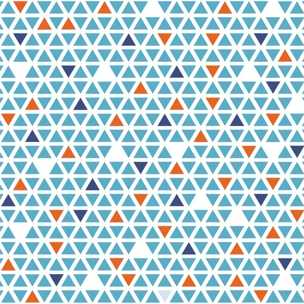 Patrón Triángulo Pequeño Geométrico Naranja Azul Fondo Abstracto Del Mosaico — Vector de stock