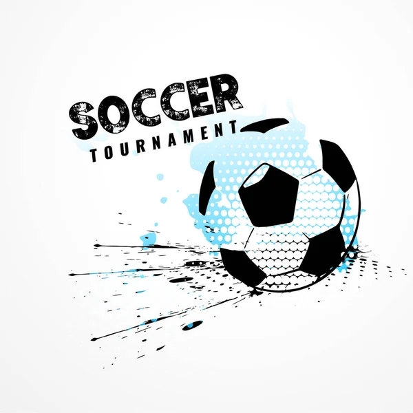 Fútbol Torneo Deportes Cartel Diseño — Vector de stock