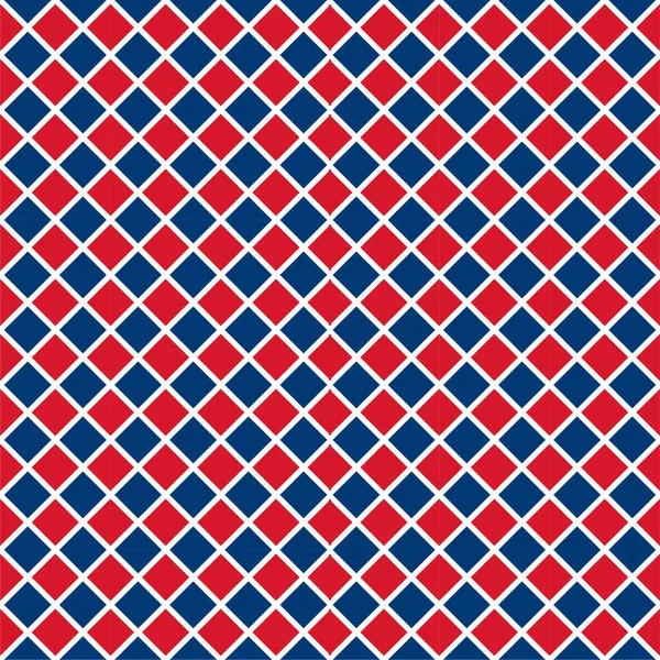 Roter Blauer Diamant Argyle Style Geometric Pattern Hintergrund — Stockvektor