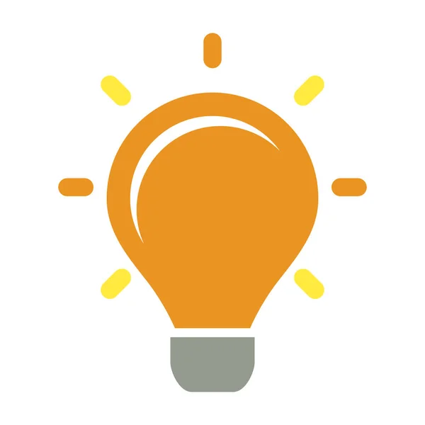 Ideensymbol Glühbirne Flach Stil Kreative Glühbirnen Idee — Stockvektor