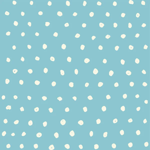 Ручной Рисунок Polka Dot Pattern Неправильные Грубые Точки Кисти Изолированные — стоковый вектор