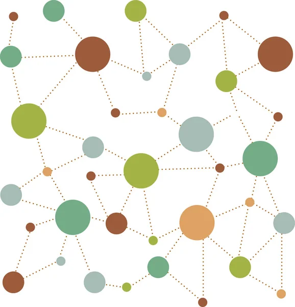 Business Networking Circles 连接线路和渡槽 社交网络连接的概念 — 图库矢量图片