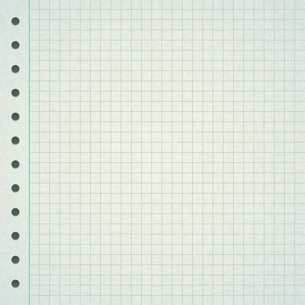Graph Notebook Paper Sheet Inglés Hoja Papel Nota Cuadros — Vector de stock