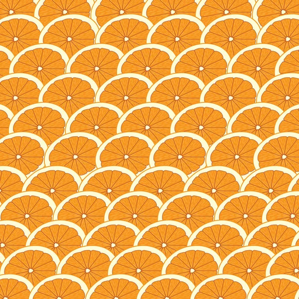 橙片图案 背景设计中的柑橘类说明性元素 — 图库矢量图片