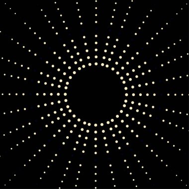Konsantrik Noktalı Dairesel Arkaplan. Yarım Tonlu Çember Noktalar Dokusu