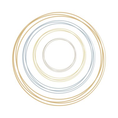 Boho Biçimli Soyut El Çizilmiş Çember