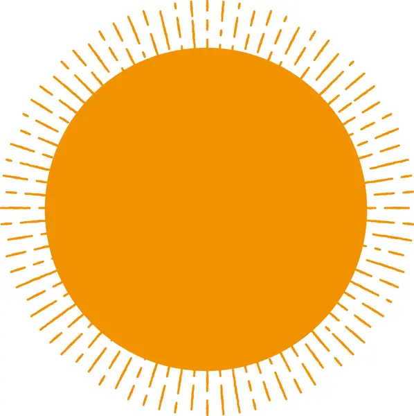 Icône Sunburst Boho Soleil Avec Des Rayons — Image vectorielle