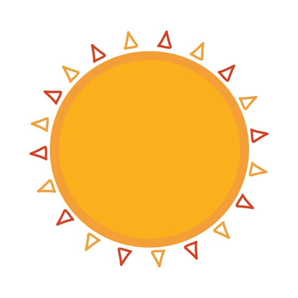 Icono Sol Estilo Boho Amarillo Ilustración Vectorial — Vector de stock