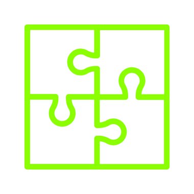 Bulmaca çizgi simgesi vektör çizimi