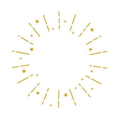 Altın Yıldız patlaması Çerçeve Vektörü İllüstrasyonu