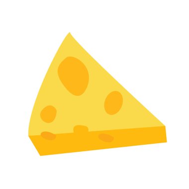 Peynir dilimi vektör illüstrasyonu