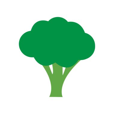 Çizgi film Brokoli Simgesi Vektör İllüstrasyonu