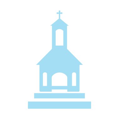 Kilise Düz Simge Vektör İllüstrasyonu
