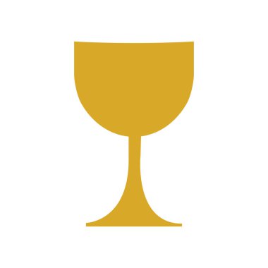 Altın Kadeh Simgesi Vektör İllüstrasyonu