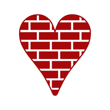 Tuğla Döşemeli Kalp Simgesi