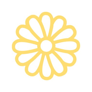 Soyut Yuvarlak Çiçek Satırı Simgesi