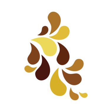 Soyut Altın Sıvı Damlaları Vektör İllüstrasyonu