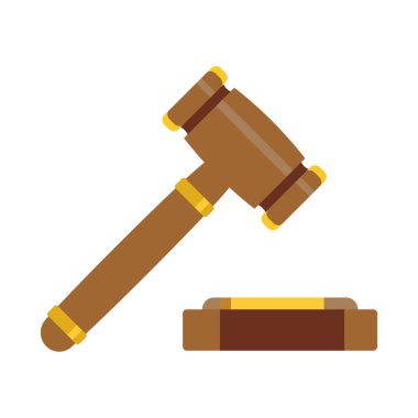 Kahverengi ve Altın Gavel Simgesi