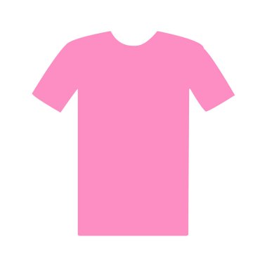 Pembe Tişört Simgesi Vektör İllüstrasyonu