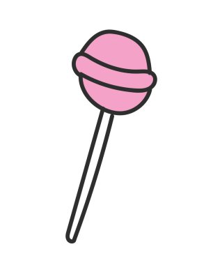 Pembe Doodle Lolipop Simgesi