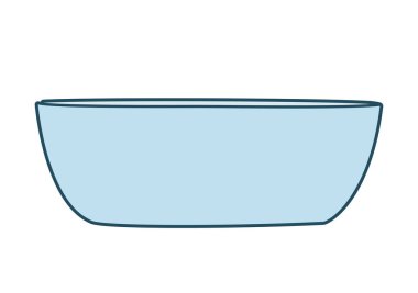 Mavi küvet vektör illüstrasyon