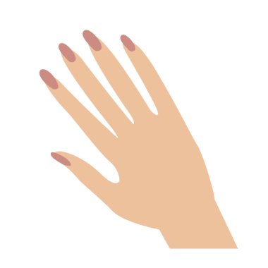 Manikür Moda Tırnak Vektörü İllüstrasyonlu Kadın El