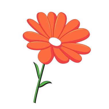 Transvaal Daisy Simge Vektörü İllüstrasyonu