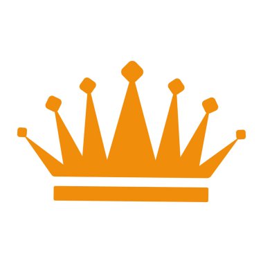 Sarı Taç Simgesi Vektör İllüstrasyonu