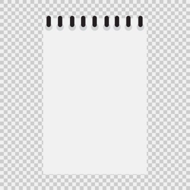 Beyaz Boş Dikey Sarmal Bağlayıcı Not Simgesi