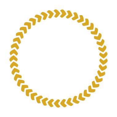 Altın Çember Ok Çerçeve Kenarlık Vektörü İllüstrasyonu