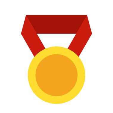 Kırmızı kurdele simgesi ile altın madalya