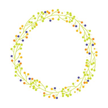 Yuvarlak Böğürtlen Çelengi Çerçeve Sınırı