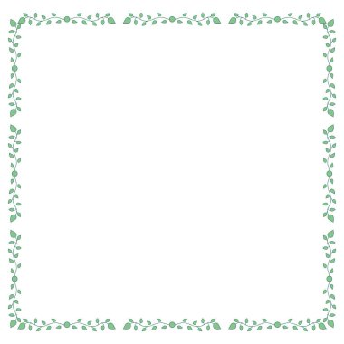 Soyut Yeşil Vine Meydanı Çerçeve Kenarı