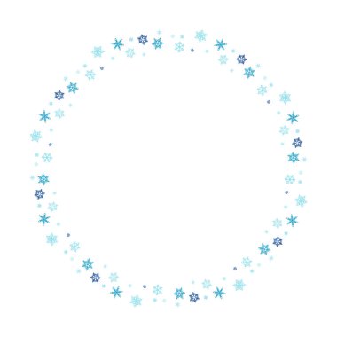 Mavi Kar Tanesi Çemberi Çerçeve Sınırı