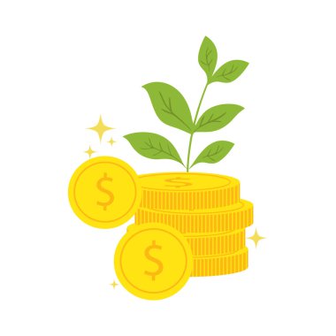 Altın Para Yığını 'ndan Yeşil Bitki Büyüyor