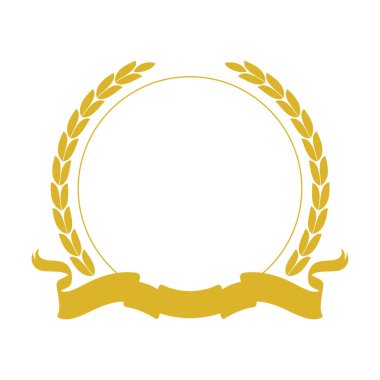 Kurdeleli Altın Laurel Çelenk Çemberi