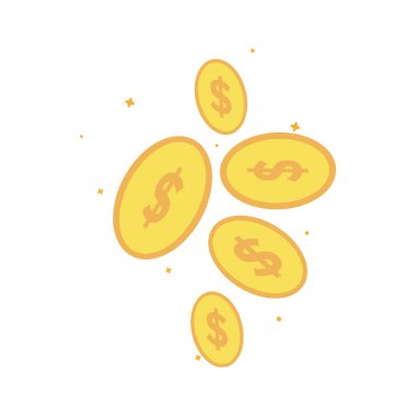 Servet İçin Parıltılı Efektli Altın Paralar