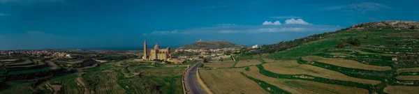 Široké Panorama Drone Nebo Majestátní Velká Bazilika Národní Svatyně Panny — Stock fotografie