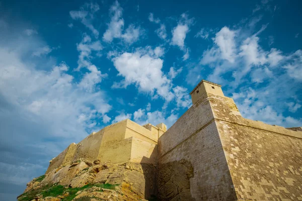 One Towers Rising Wall Citadel Victoria City Island Gozo Malta — Stock Photo, Image