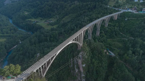 Berühmte Brücke Über Die Tara Montenegro Oder Crna Gora Der — Stockfoto