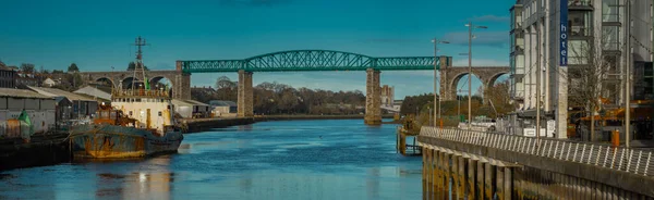 Geweldige Boyne Viaduct Drogheda Overspannen Rivier Boyne Vroege Avonduren Prachtige — Stockfoto