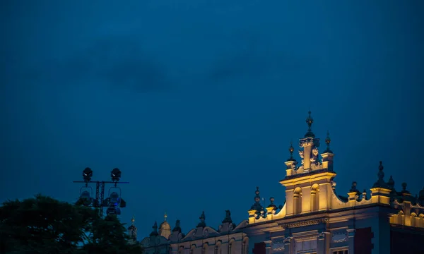 Detalhe Fachada Nas Arcadas Rynek Glowny Praça Principal Cracóvia Polônia — Fotografia de Stock