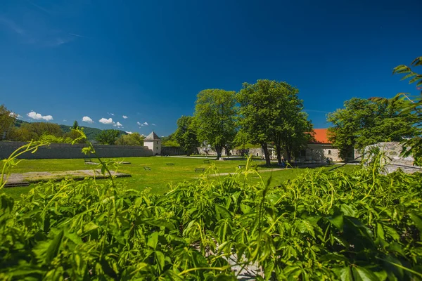 Festung Mit Sichtbarem Turm Banja Luka Bosnien Einem Sommertag Mit — Stockfoto
