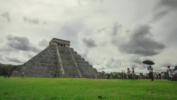 Time Lapse Hyperlapse Magnifique Pyramide Chichen Itza Sur Péninsule Yucatan — Video