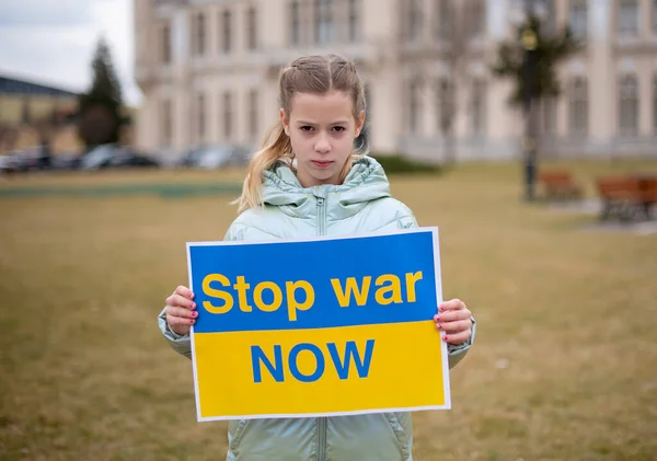 Board No war, Stop war. Little ukrainian patriot. No war with Ukraine. Ukrainian geopolitics globe crisis.