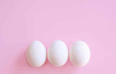 White eggs . Happy Easter holiday concept. minimalism