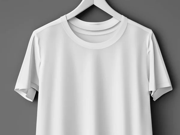 현실적인 티셔츠 티셔츠 옷걸이 디자인 명확한 티셔츠는 템플릿을 Mock 상표를 — 스톡 사진