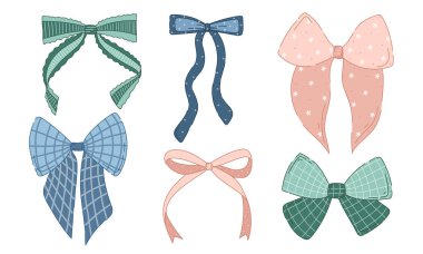 Vektör yay koleksiyonu geriye dönük şekilde hassas gölgelerde