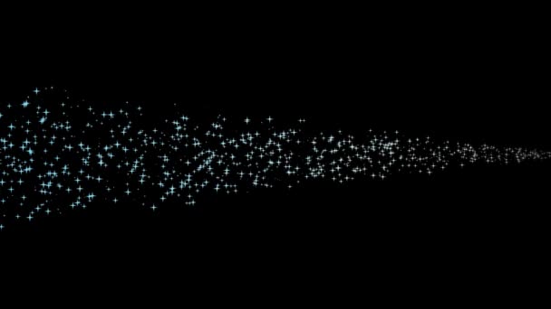 Clusters Estrelas Cintilantes Correndo Pela Tela — Vídeo de Stock